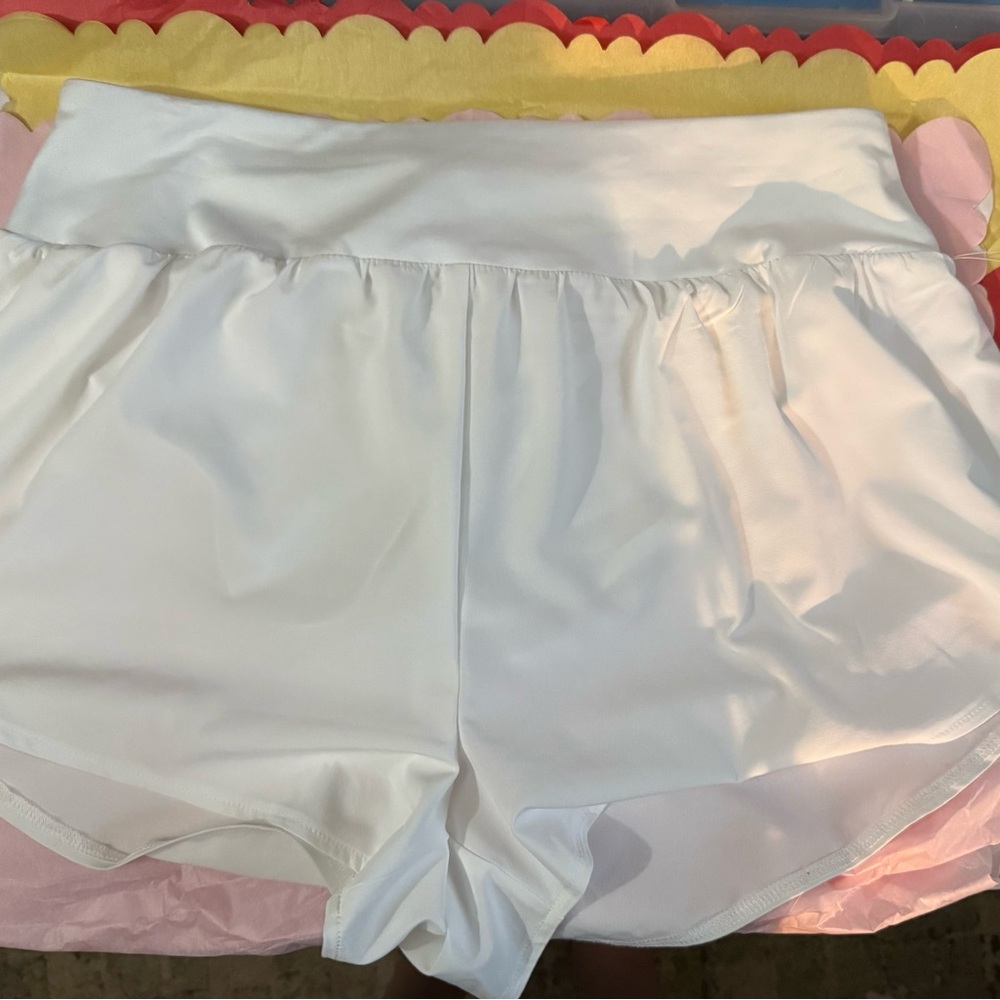 Zella Bright White Athletic Shorts